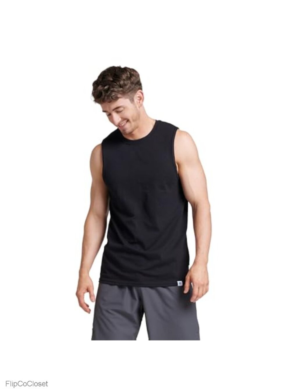 Men's Dri-Power Cotton Blend Sleeveless Muscle Shirt Moisture Wicking Tank Top
